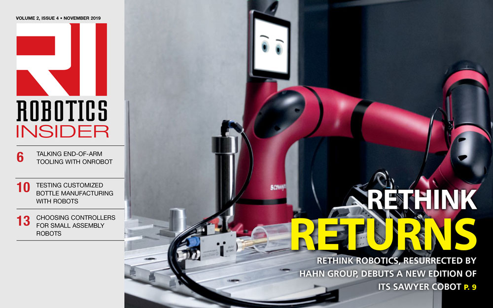 Our November 2019 Robotics Insider E Book Is Online Manufacturing